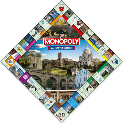 Winning Moves Lancaster Monopoly Board Game, Tour around the board, buy, sell and trade your way to success, makes a great gift for ages 8 plus