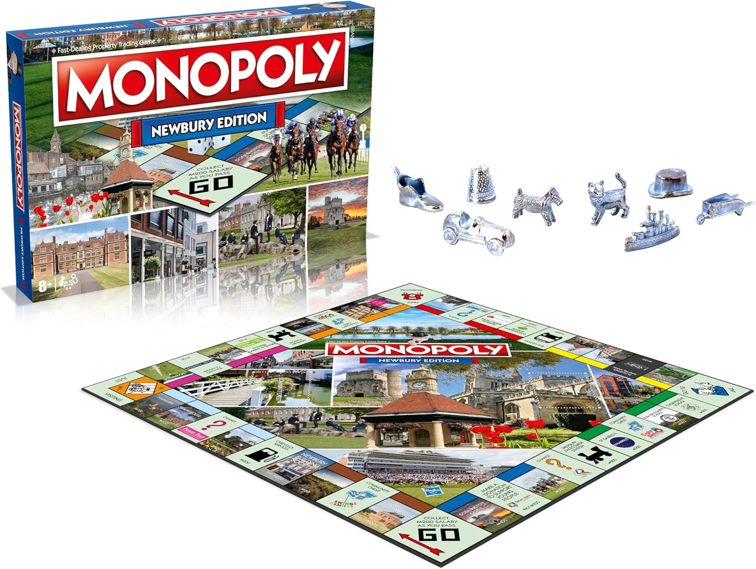 Winning Moves Newbury Monopoly Board Game, Tour around the board, buy, sell and trade your way to success, makes a great gift for ages 8 plus