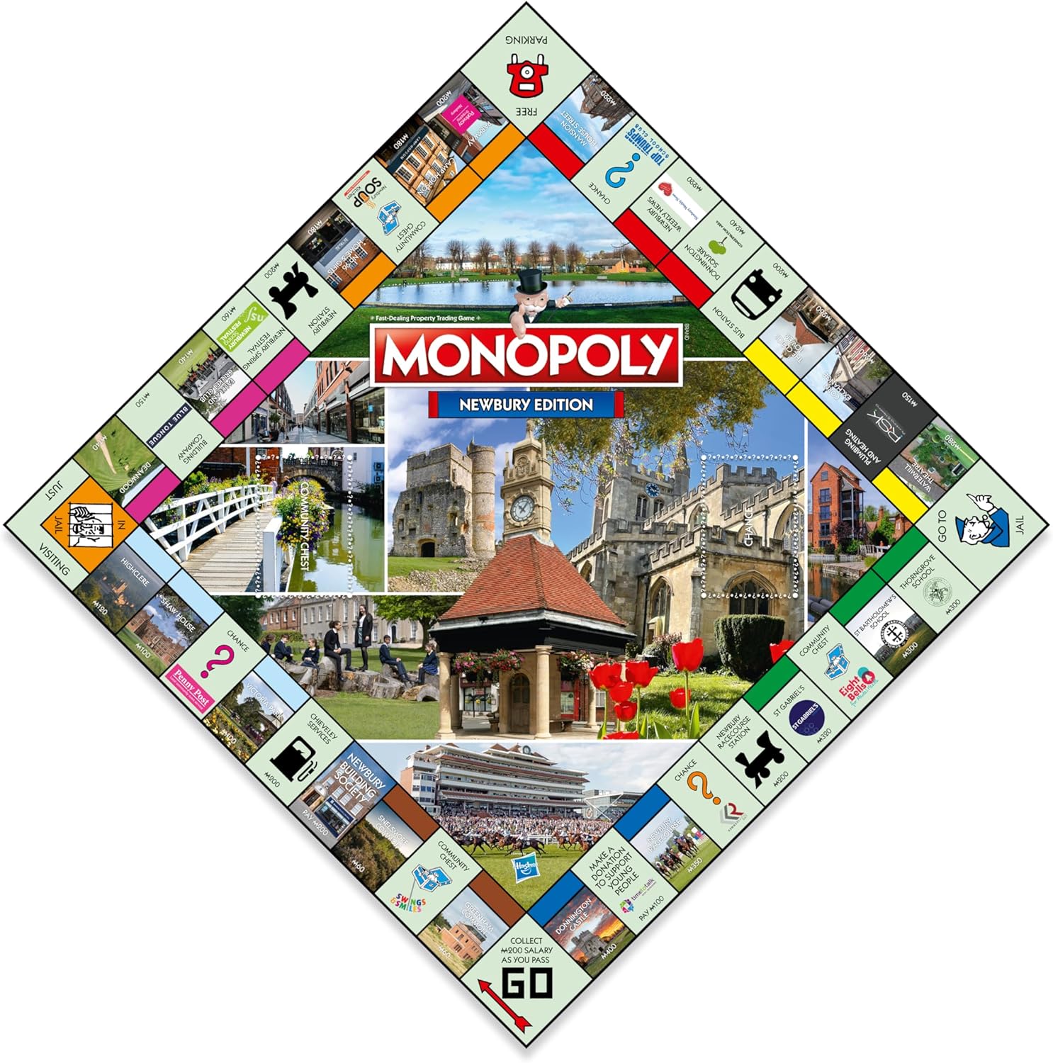 Winning Moves Newbury Monopoly Board Game, Tour around the board, buy, sell and trade your way to success, makes a great gift for ages 8 plus