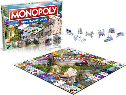 Winning Moves Royal Leamington Spa Monopoly Board Game, Tour around the board, buy, sell and trade your way to success, makes a great gift for ages 8 plus