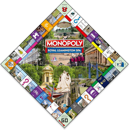 Winning Moves Royal Leamington Spa Monopoly Board Game, Tour around the board, buy, sell and trade your way to success, makes a great gift for ages 8 plus