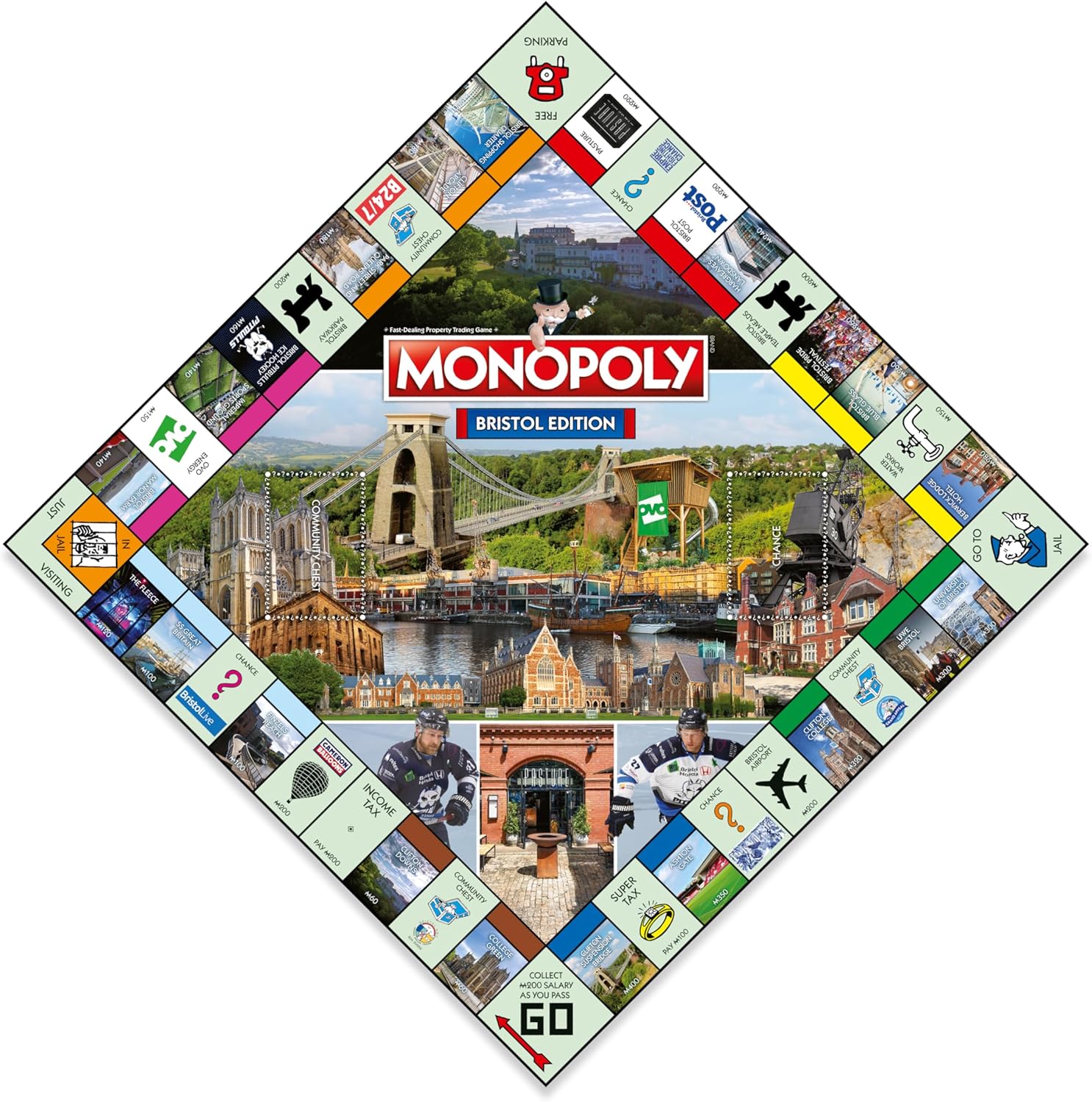 Winning Moves Bristol Monopoly Board Game, Tour around the board, buy, sell and trade your way to success, makes a great gift for ages 8 plus
