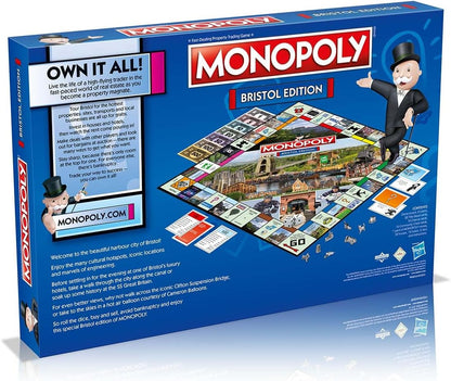 Winning Moves Bristol Monopoly Board Game, Tour around the board, buy, sell and trade your way to success, makes a great gift for ages 8 plus