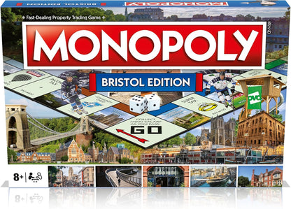 Winning Moves Bristol Monopoly Board Game, Tour around the board, buy, sell and trade your way to success, makes a great gift for ages 8 plus