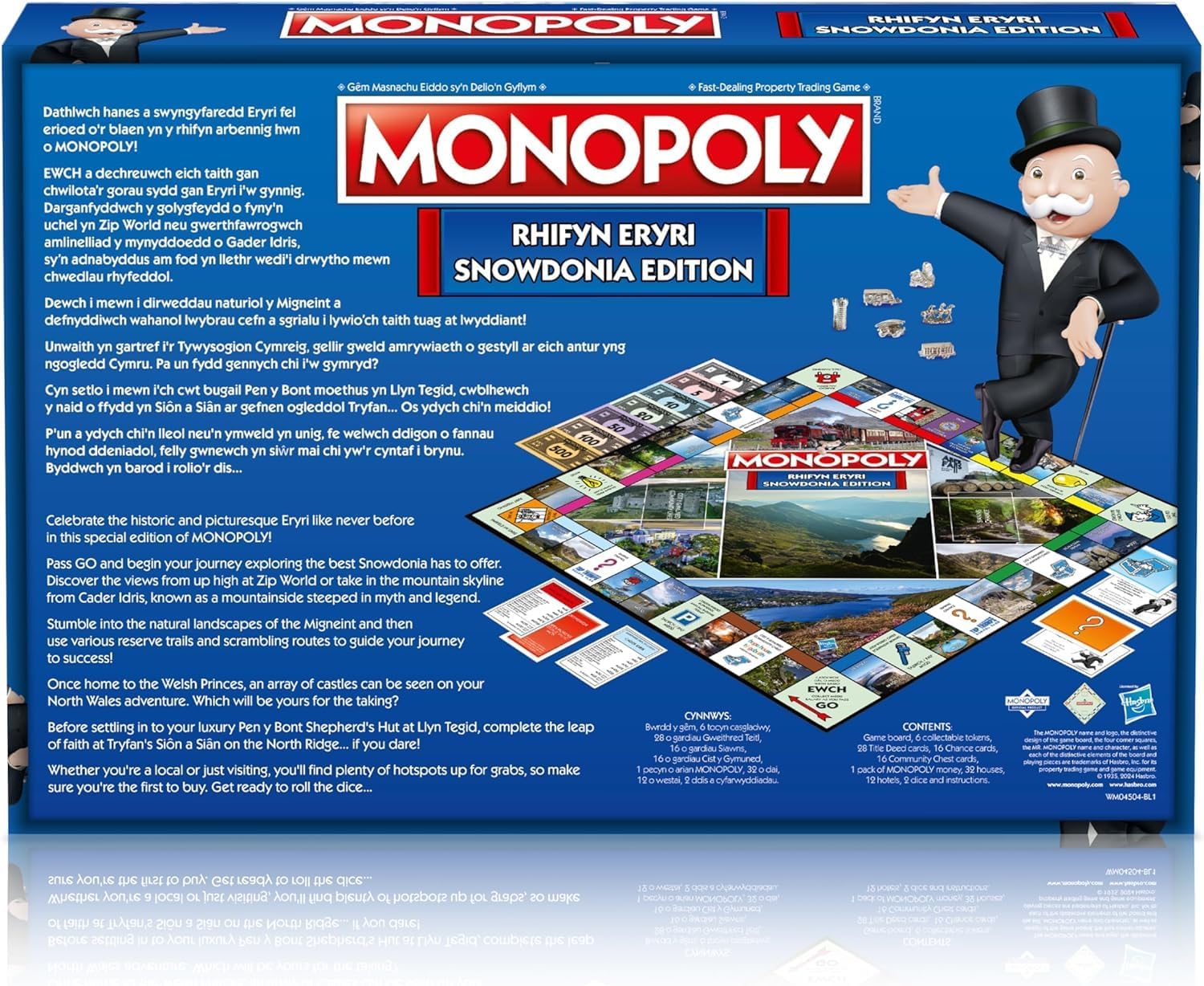 Winning Moves Rhifyn Eryri Snowdonia Monopoly Board Game, Advance around the board and trade your way to success, gift for ages 8 plus