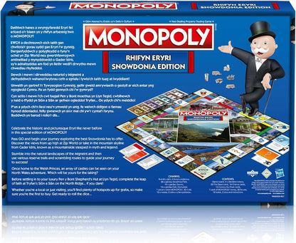 Winning Moves Rhifyn Eryri Snowdonia Monopoly Board Game, Advance around the board and trade your way to success, gift for ages 8 plus