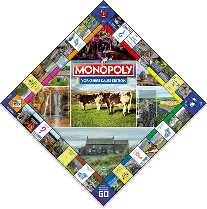 Winning Moves Yorkshire Dales Monopoly Board Game, Advance around the board and trade your way to success, gift for ages 8 plus