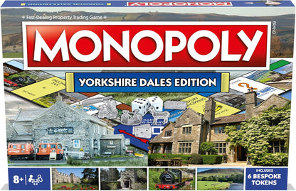 Winning Moves Yorkshire Dales Monopoly Board Game, Advance around the board and trade your way to success, gift for ages 8 plus