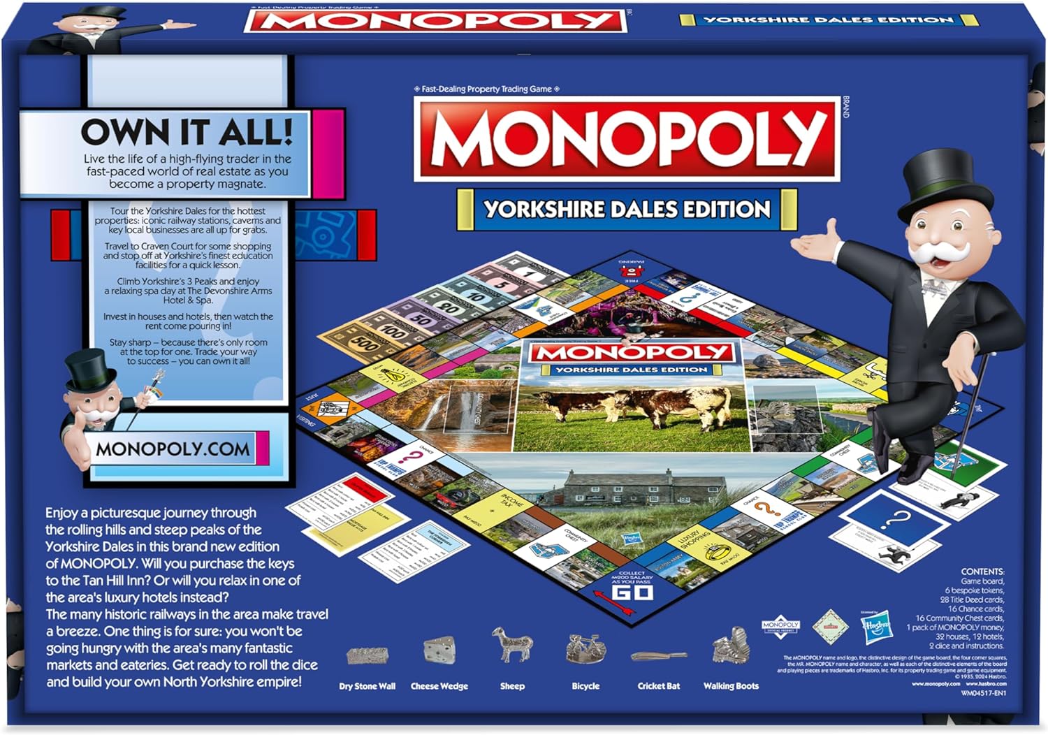 Winning Moves Yorkshire Dales Monopoly Board Game, Advance around the board and trade your way to success, gift for ages 8 plus