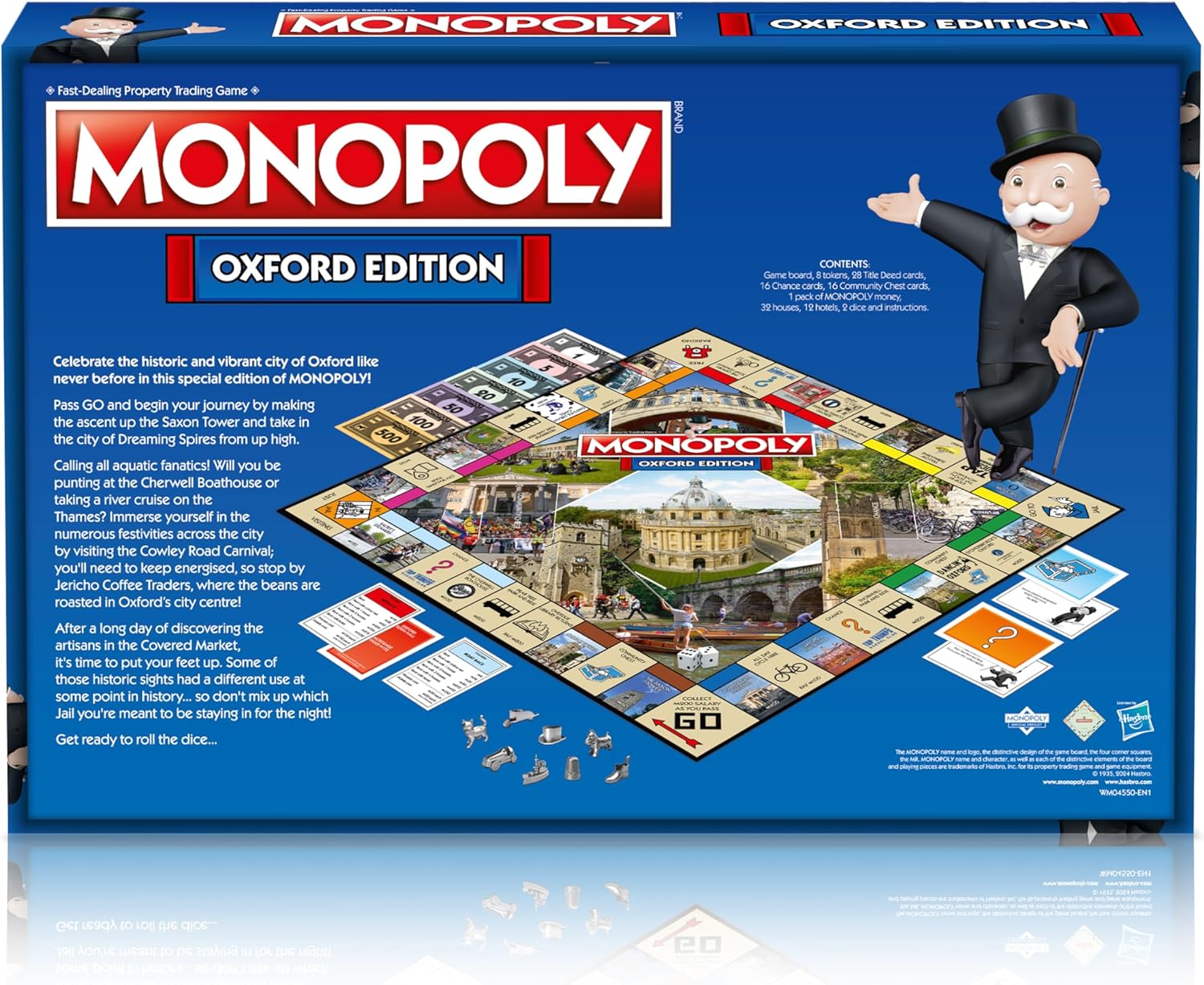 Winning Moves Oxford Monopoly Board Game, Advance around the board and trade your way to success, gift for ages 8 plus