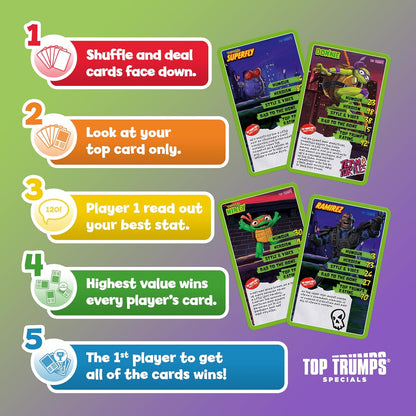 Top Trumps Teenage Mutant Ninja Turtles Dedicated Deck Card Game Educational Gift for Ages 6 Plus