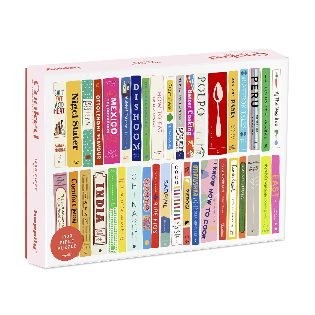 Cooked - Rompecabezas de 1000 piezas para adultos, tablero 100% reciclado de primera calidad, rompecabezas de tapa de libro de cocina de 1000 piezas, regalos para los amantes de los libros