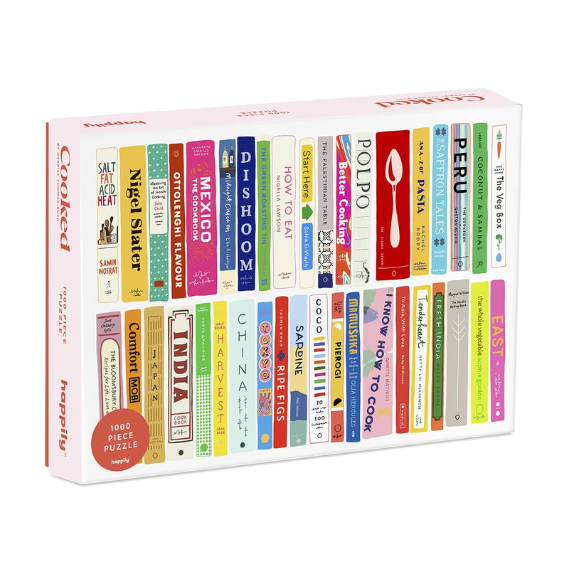 Cooked - Rompecabezas de 1000 piezas para adultos, tablero 100% reciclado de primera calidad, rompecabezas de tapa de libro de cocina de 1000 piezas, regalos para los amantes de los libros