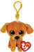 Ty Anillo Porta Llaves Beanie Boos Clips Zuzu-Marrón-Perro Dorados Purpurina-El Peluche con los Ojos Grandes brillantes-12 cm-35256, Animales, Multicolor (T35256