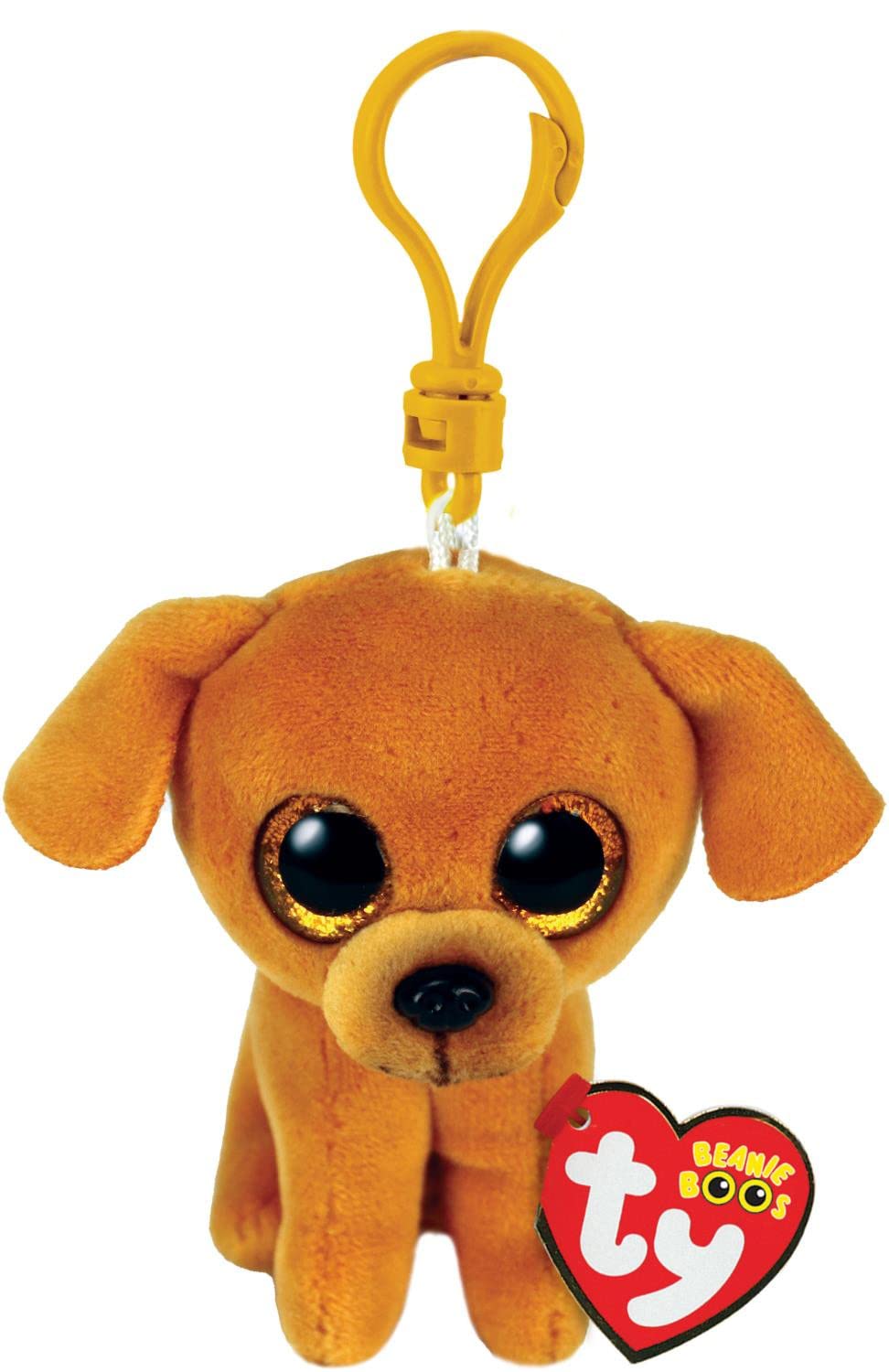 Ty Anillo Porta Llaves Beanie Boos Clips Zuzu-Marrón-Perro Dorados Purpurina-El Peluche con los Ojos Grandes brillantes-12 cm-35256, Animales, Multicolor (T35256