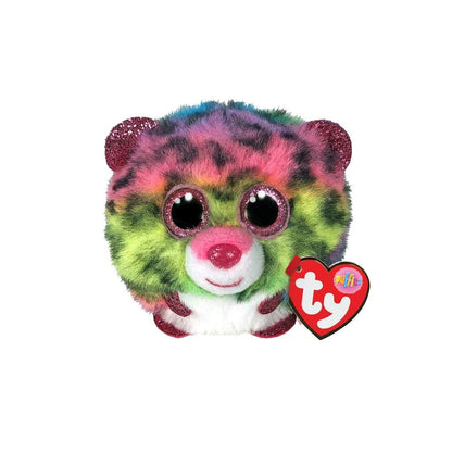 TY 2007539 Dot Leopard Puffies Plush Animal, Multicolor