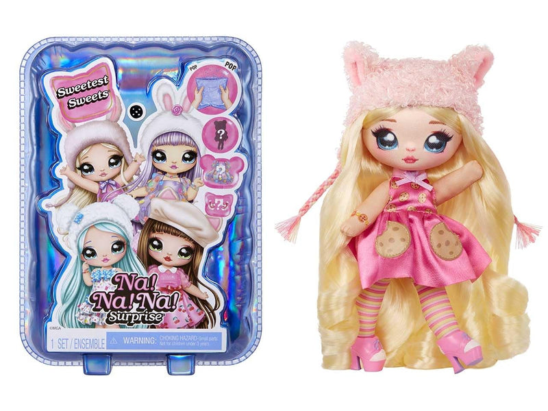 Na! Na! Na! Surprise Sweetest Sweets - Lily Llama - 19 cm Weiche Modepuppe - Bewegliche Puppe im Lama-Look, Schuhen und Bürste - Konfetti-Überraschung - für Kinder ab 5 Jahren