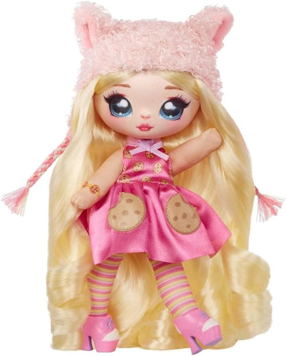 Na! Na! Na! Surprise Sweetest Sweets - Lily Llama - 19 cm Weiche Modepuppe - Bewegliche Puppe im Lama-Look, Schuhen und Bürste - Konfetti-Überraschung - für Kinder ab 5 Jahren