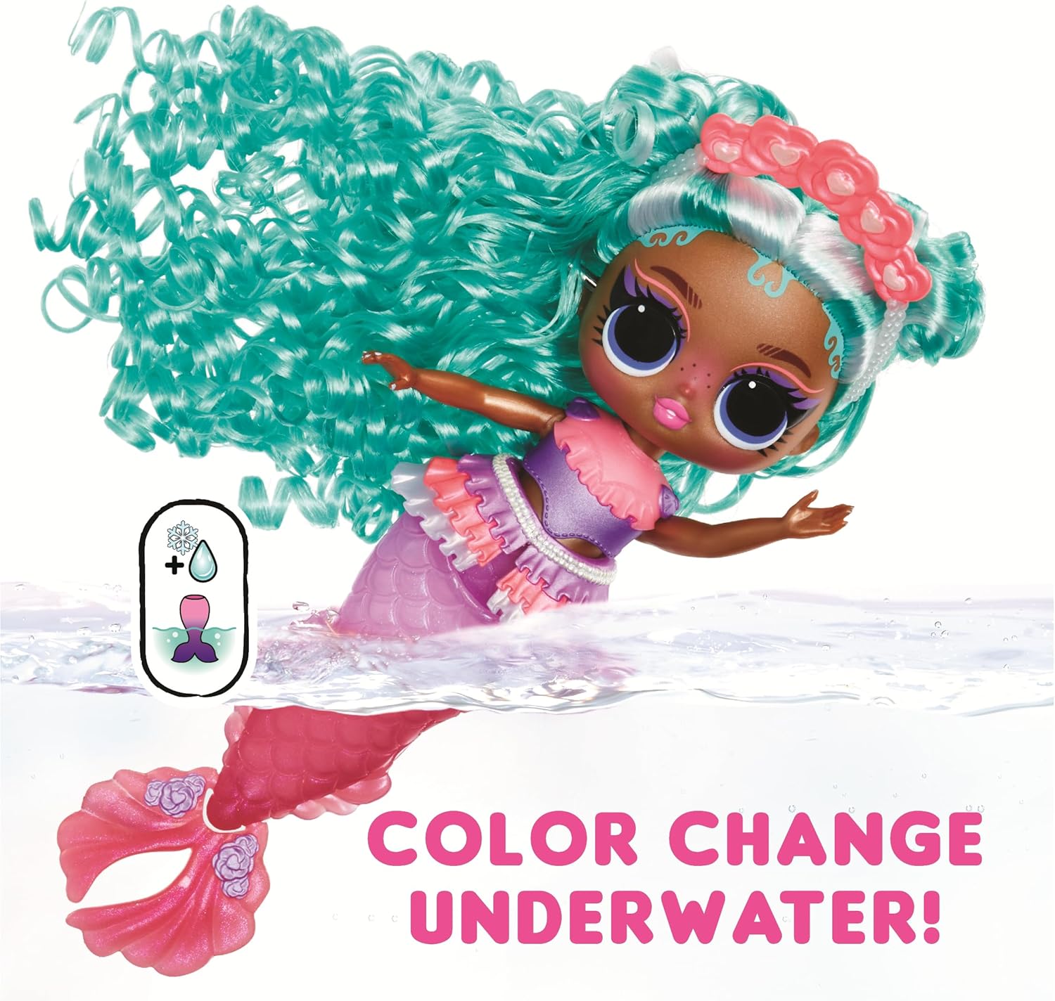 L.O.L. Surprise! Tweens - Mermaid Serena Finn - Fashion Doll with Colour Changing Tail, Movable Fin, and Beautiful Accessories – Toys for Kids and Collectors from 4 Years Old