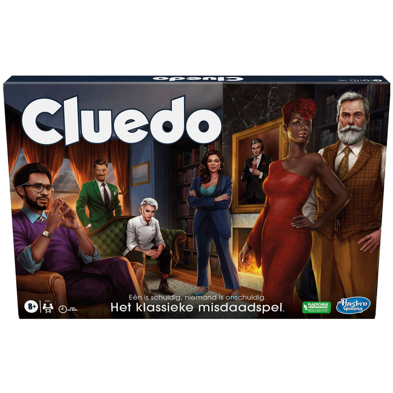 Cluedo Gesellschaftsspiel, erneuertes Cluedo-Spiel für 2 bis 6 Spieler, Kriminspiele, Detektivspiele, Familienspiele für Kinder und Erwachsene (‎Niederländisch