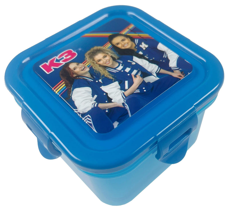 Studio 100 K3 Sport Snack Box Blue Ideal for Biscuits and Fruit