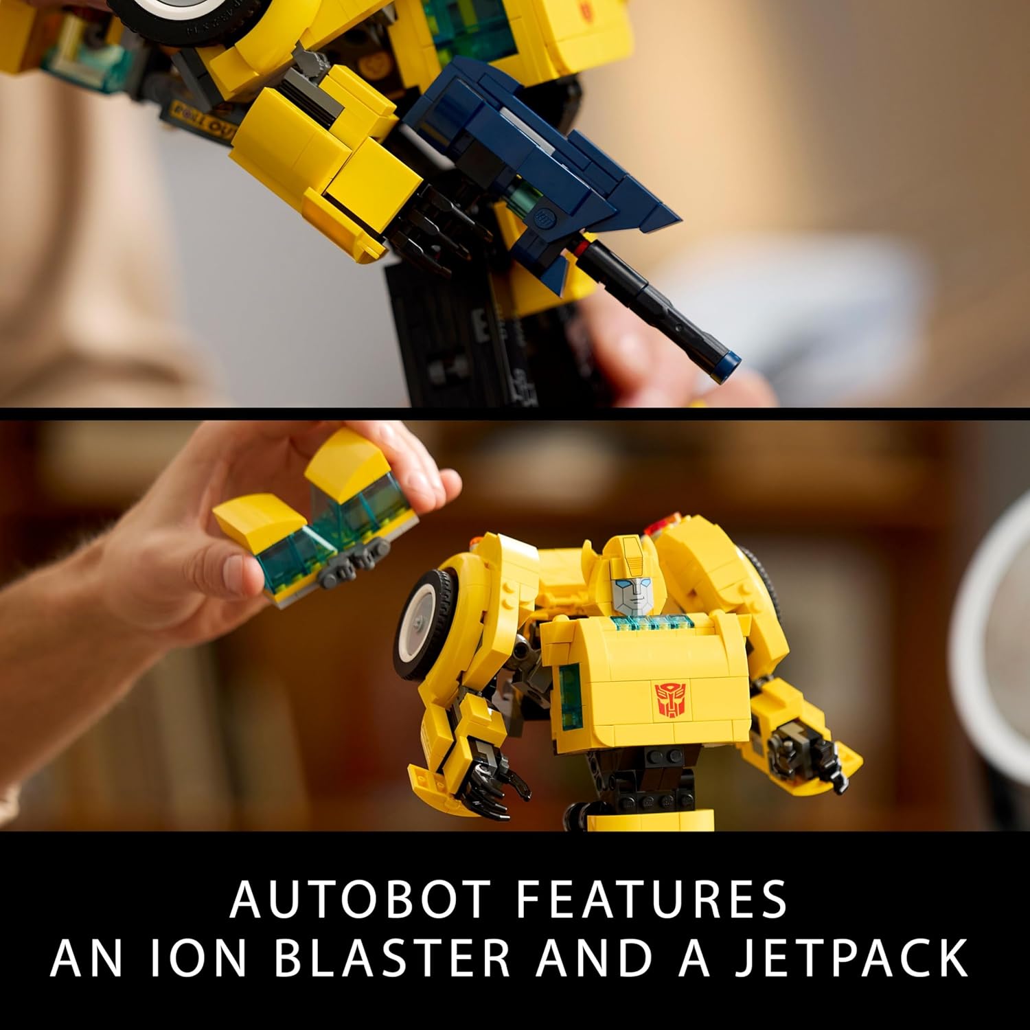 LEGO Icons Transformers Bumblebee Action Figure Building Set, Collectible Robot Model Kit for Adults to Build, Converts to Vehicle Mode, Gifts for Men, Women, Him, Her and Sci-Fi Fans 10338