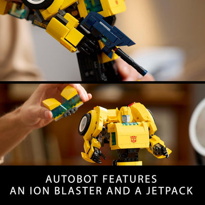 LEGO Icons Transformers Bumblebee Action Figure Building Set, Collectible Robot Model Kit for Adults to Build, Converts to Vehicle Mode, Gifts for Men, Women, Him, Her and Sci-Fi Fans 10338