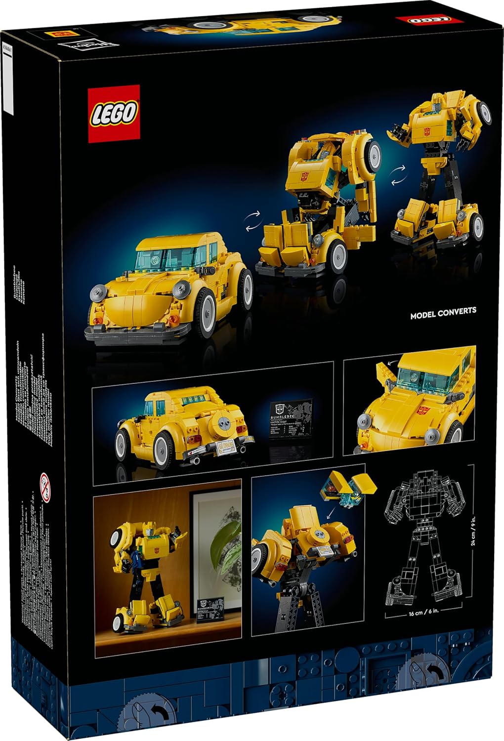 LEGO Icons Transformers Bumblebee Action Figure Building Set, Collectible Robot Model Kit for Adults to Build, Converts to Vehicle Mode, Gifts for Men, Women, Him, Her and Sci-Fi Fans 10338