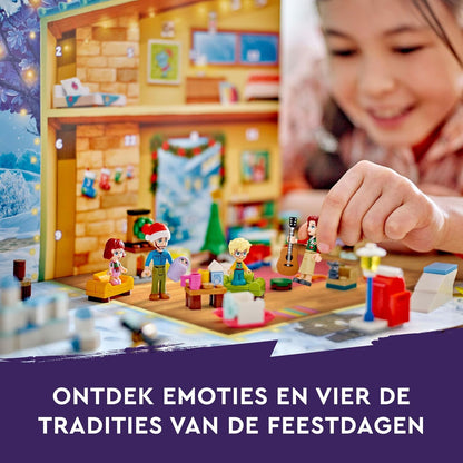 LEGO Friends Adventskalender 2024, vorweihnachtliches Kinderspielzeug mit 5 Charakteren und 3 Tieren, Lernspielzeug, Geschenkidee für Mädchen und Jungen ab 6 Jahren, Geschenk zu Weihnachten 42637