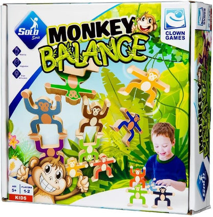 Clown Games - Monkey Balance, Bouwspel voor Kinderen - 1 Spel