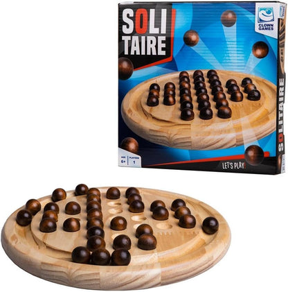 Clown Games 2008102 - Solitaire Bordspel van Hout - 1 Spel,Multi kleuren
