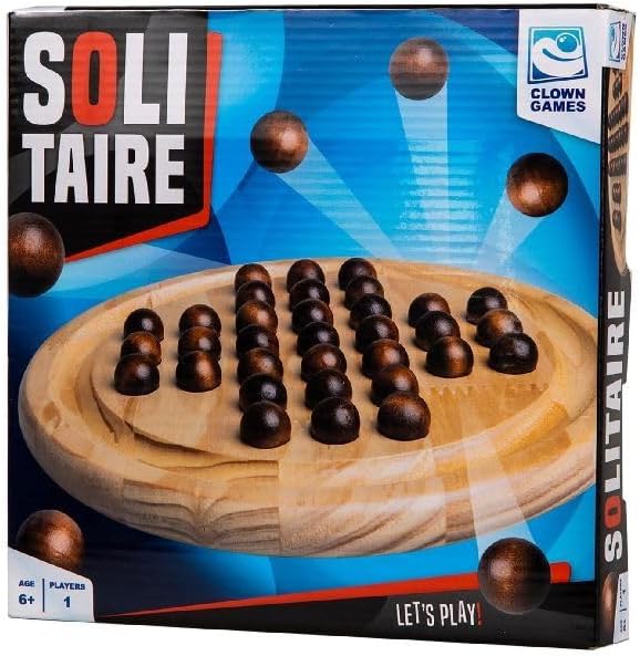 Clown Games 2008102 - Solitaire Bordspel van Hout - 1 Spel,Multi kleuren