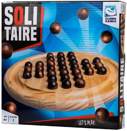 Clown Games 2008102 - Solitaire Bordspel van Hout - 1 Spel,Multi kleuren