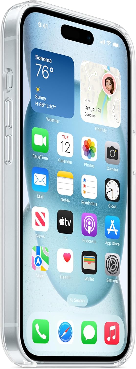 Apple - Back Cover For Mobile Phone - Magsafe Compatibility - Polycarbonate - Clear - For Iphone 15