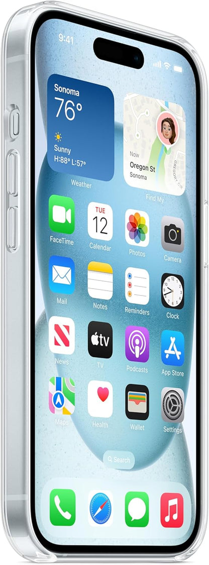Apple - Back Cover For Mobile Phone - Magsafe Compatibility - Polycarbonate - Clear - For Iphone 15