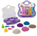 Kinetic Sand, Variety Case with Beach, Neon & Shimmer Play Sand (2lbs) & 5 Tools, Reusable Storage, Sensory Toys for Kids Ages 3 and up