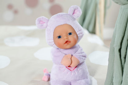 BABY born for Babies Maus, weiche 26 cm Puppe mit Öhrchen und Fingertaschen, für Neugeborene, 836590 Zapf Creation