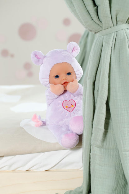 BABY born for Babies Maus, weiche 26 cm Puppe mit Öhrchen und Fingertaschen, für Neugeborene, 836590 Zapf Creation