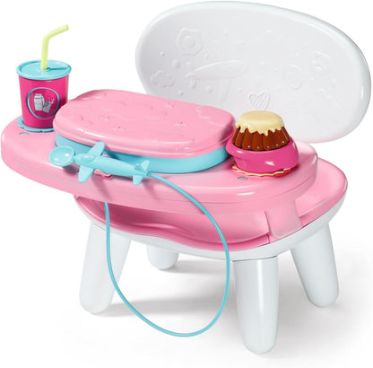 BABY born Lunch Time Table with Interactive Light and Sound Functions, with Over 10 Different Meal and Drink Options For 43cm Dolls, For Children Aged 3+, 837009 Zapf Creation