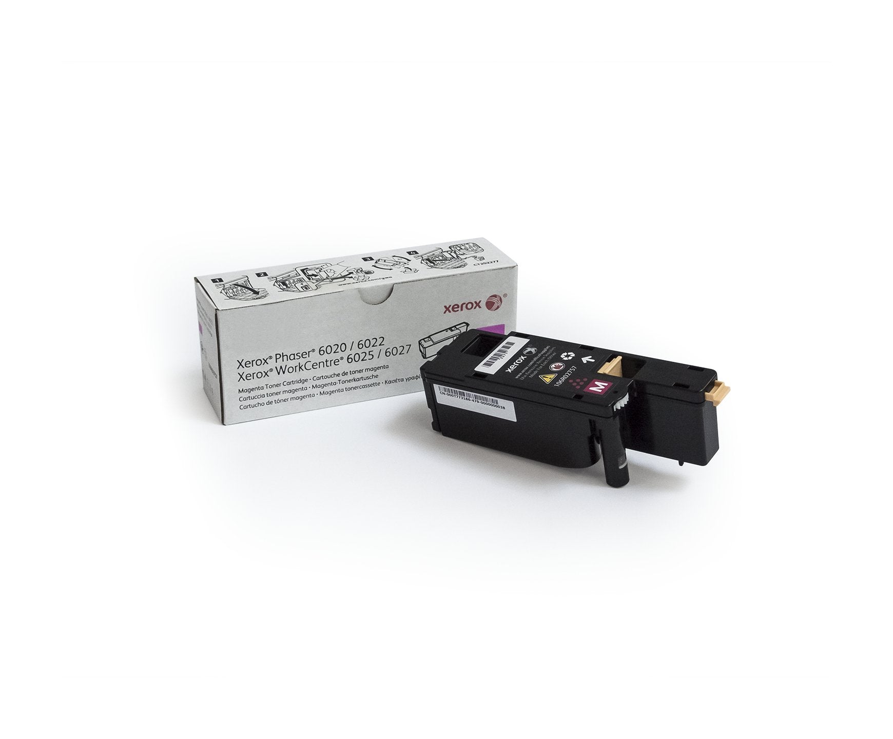 Xerox Genuine Phaser 6020 / 6022 / Workcentre 6025 / 6027 Magenta, Cartuccia Toner Capacità Standard (1,000 Pagine) - 106R02757