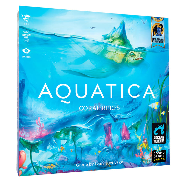 Arcane Wonders Aquatica Coral Reef Expansion Board Card Game - New Underwater Creatures Encounters - 1 to 4 Players Ages 12+ 60 Minutes - Enhance Your Aquatica Experience