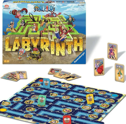 Ravensburger 22887 - One Piece Labyrinth - Gesellschaftsspiel ab 7 Jahren im Anime Look, Spieleklassiker für 2-4 Personen