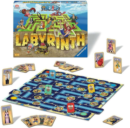 Ravensburger 22887 - One Piece Labyrinth - Gesellschaftsspiel ab 7 Jahren im Anime Look, Spieleklassiker für 2-4 Personen