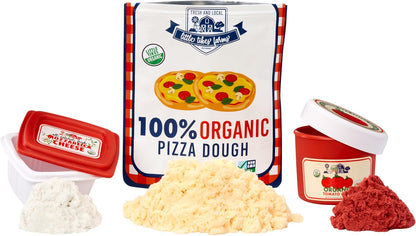 Little Tikes Creative Chefs Pizza Kit - con Arena Especial de Juego Make-It! Mix, 22 Accesorios, Juego de Chef de Pizza Realista, para Niños y Niñas Mayores de 3 Años, NO Comestible