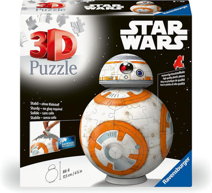 Ravensburger 11578 Star Wars BB-8 3D Puzzles for Kids Age 8 Years Gifts-BB8-99 Pieces-No Glue Required, Orange, One Size