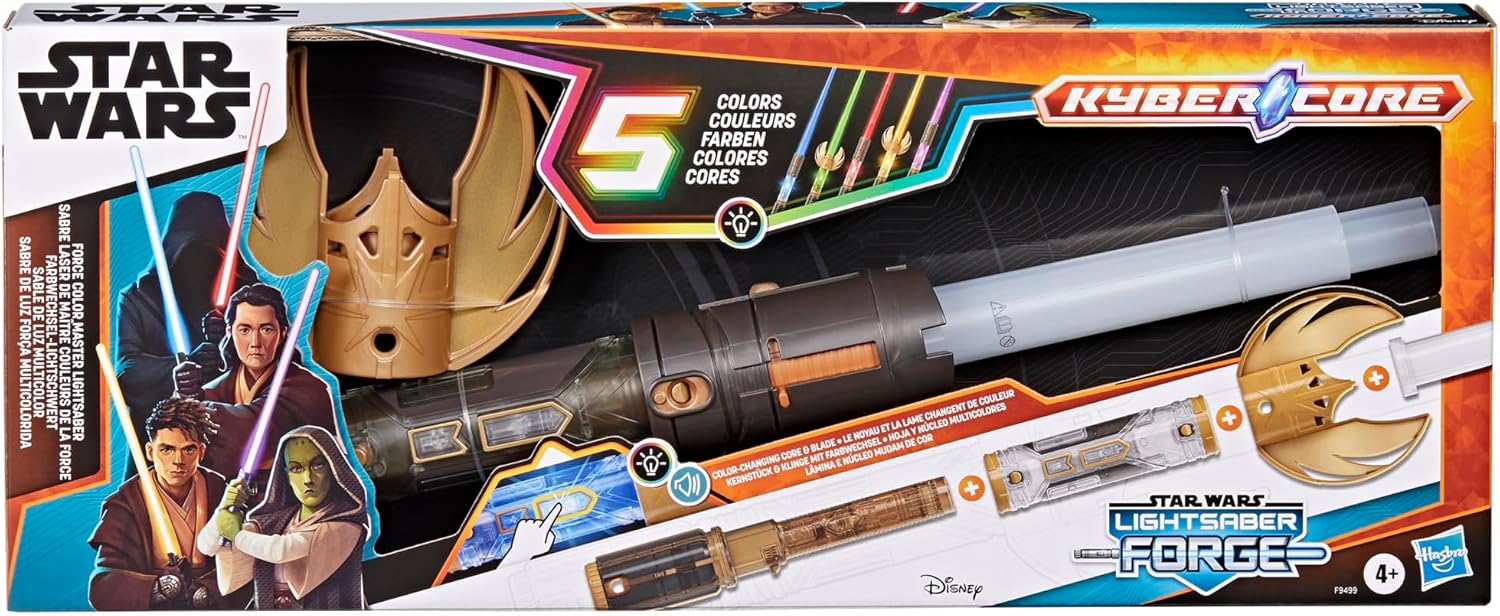 Star Wars Lightsaber Forge Force Color Master Electronic Toy For Kids Ages 4+, Customisable Roleplay Accessory With 5 Colour-Changing Blades & Sound FX, Great Gift For Kids, Perfect Halloween Costume