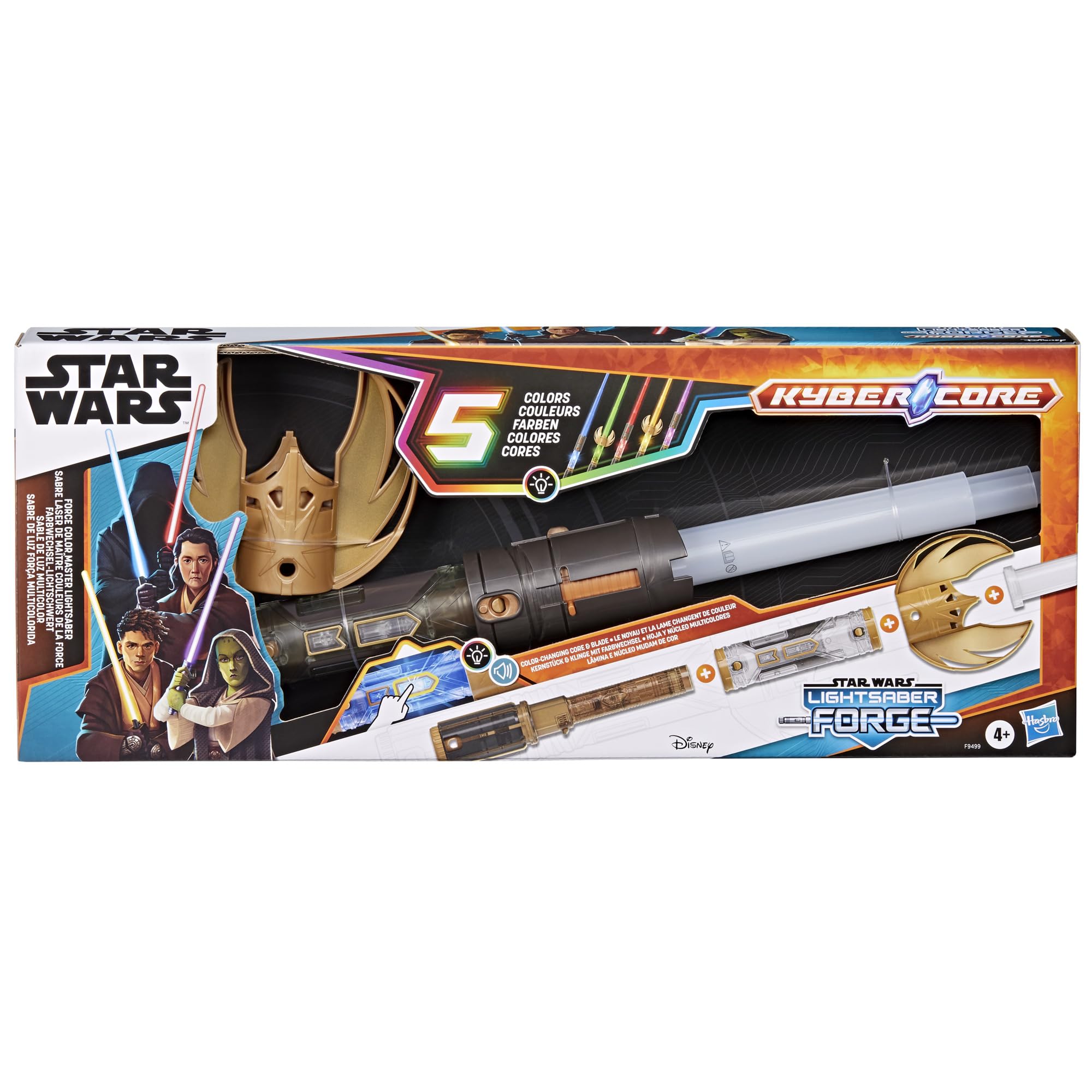 Star Wars Lightsaber Forge Force Color Master Electronic Toy For Kids Ages 4+, Customisable Roleplay Accessory With 5 Colour-Changing Blades & Sound FX, Great Gift For Kids, Perfect Halloween Costume
