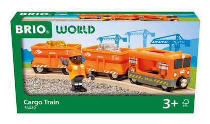 BRIO World Cargo Train for Kids Age 3 Years Up - Wooden Railway Sets and Accessories