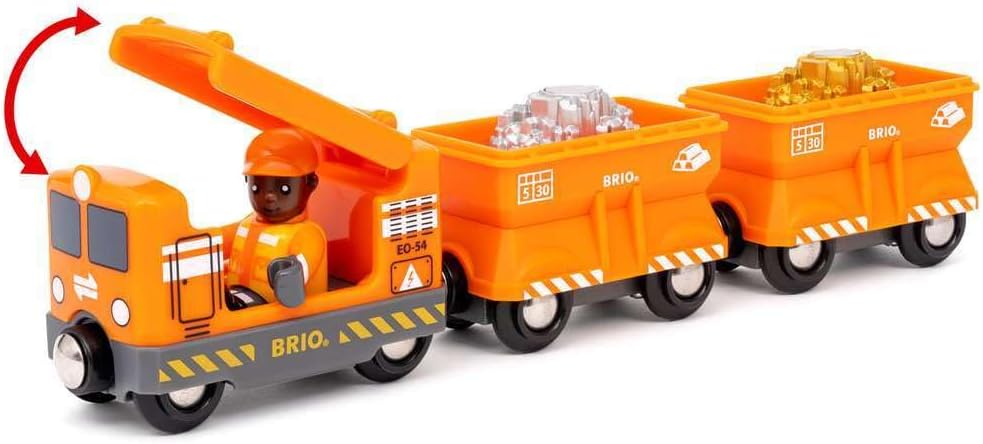 BRIO World Cargo Train for Kids Age 3 Years Up - Wooden Railway Sets and Accessories