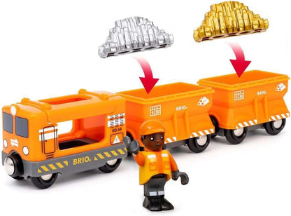 BRIO World Cargo Train for Kids Age 3 Years Up - Wooden Railway Sets and Accessories